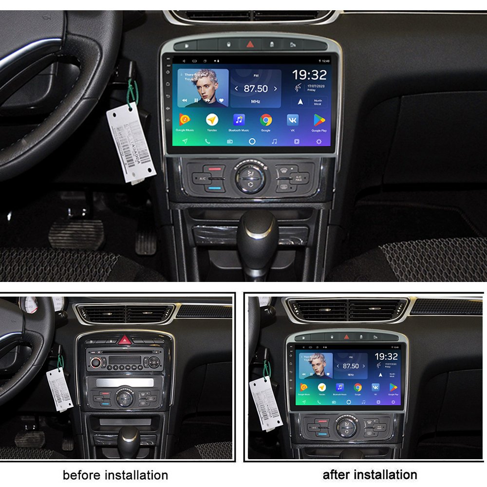 4+64G Touch Screen 9 inch Android 11 Capacitive High Definition Car Radio Stereo for Peugeot 308/408 2010-2016