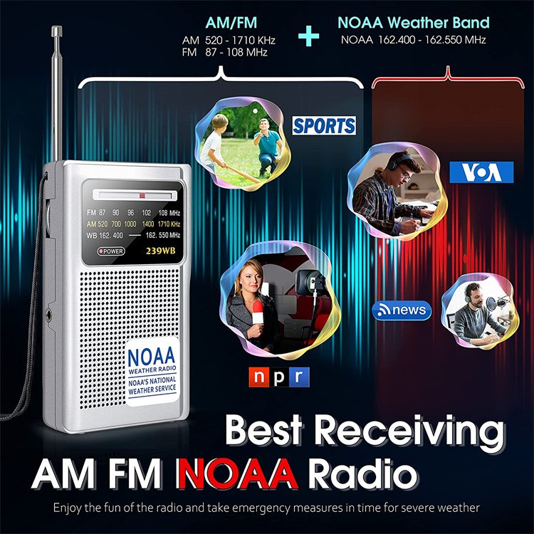 Am Fm Portable Radio Mini Battery Operated Radio with High Quality Speakers