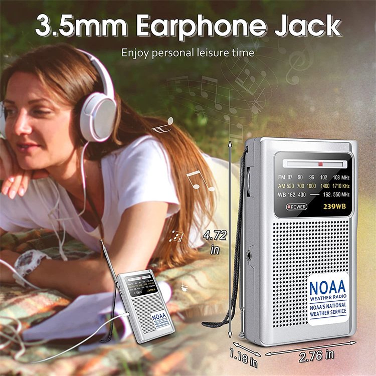 Am Fm Portable Radio Mini Battery Operated Radio with High Quality Speakers