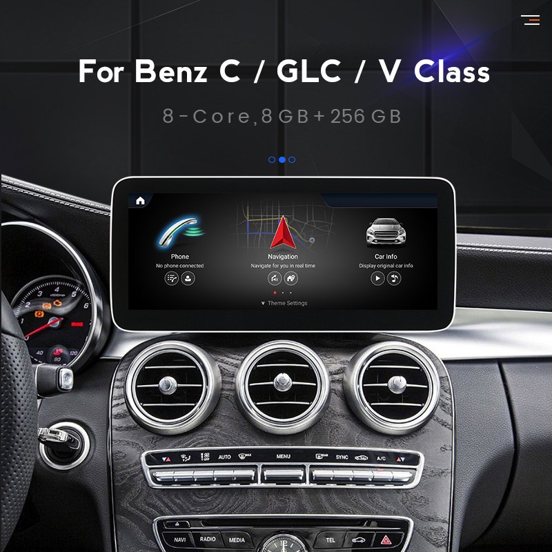 Mekede Qualcomm Snapdragon 680 IPS touch screen wifi with car play for Benz C W205-GLC X253-V class 2014 2018 NTG 5.0