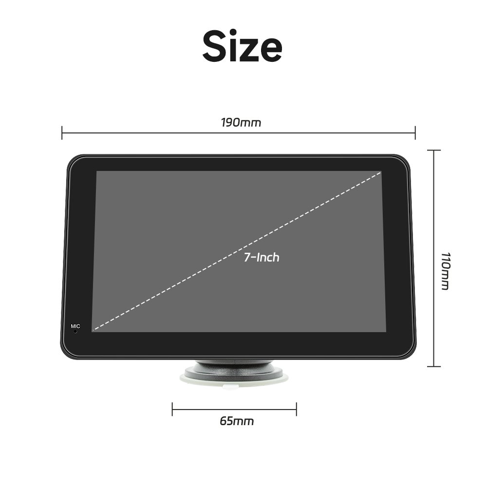7 inch Wireless Carplay Car Screen for Car Compatible with 7 Inch Display Touch Screen Portable CarPlay & Android Auto