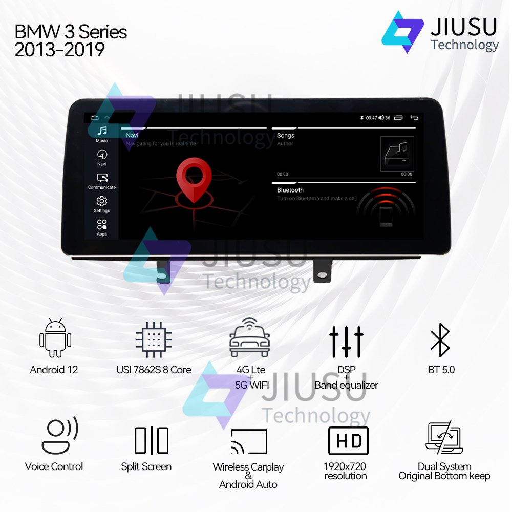 12.3'' Touch Android Car Radio GPS Navigation DVD Player Stereo Multimedia System for BMW 3 Series F30 F31 F34 F35 2013-2019