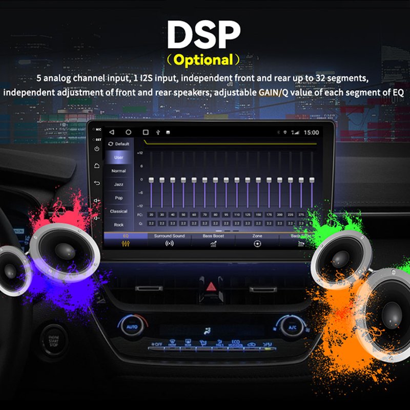 9 inch 2 din Double Din Android 12 Car DVD Player For GPS With Universal Radio Stereo Audio Head Unit Carplay Screen