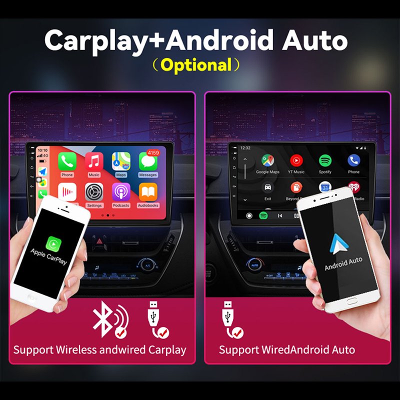 9 inch 2 din Double Din Android 12 Car DVD Player For GPS With Universal Radio Stereo Audio Head Unit Carplay Screen