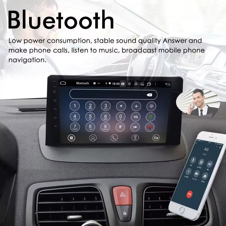 Android 14 Touch Screen For Renault Megane 3 Fluence 2010 Car Radio Video Stereo Audio Player Multimedia GPS Navigation Carplay