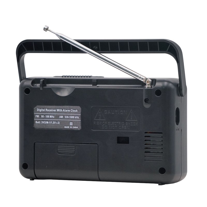 Dongguan OEM Service Portable Digital Alarm Clock AM/FM Other Radio With LCD Display And Speaker