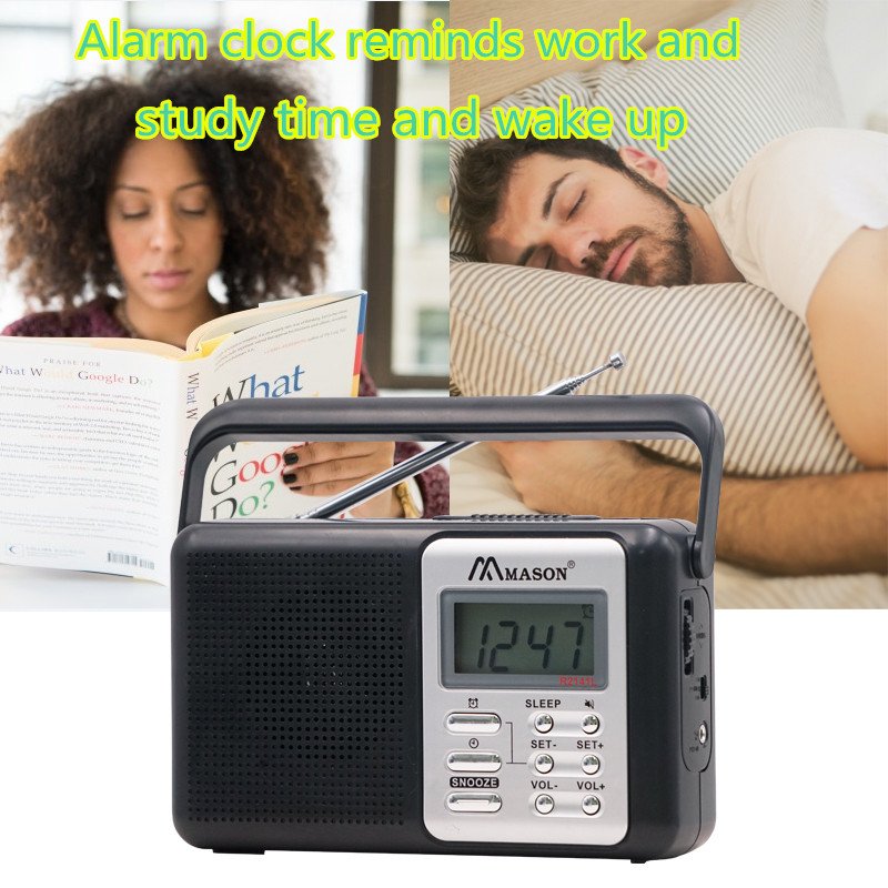 Dongguan OEM Service Portable Digital Alarm Clock AM/FM Other Radio With LCD Display And Speaker
