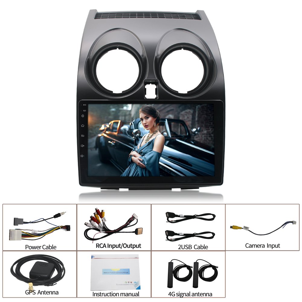 8 core android 10.0 car radio stereo for Nissan Qashqai 2006-2013 with 9 inch touch screen mirror link car audio