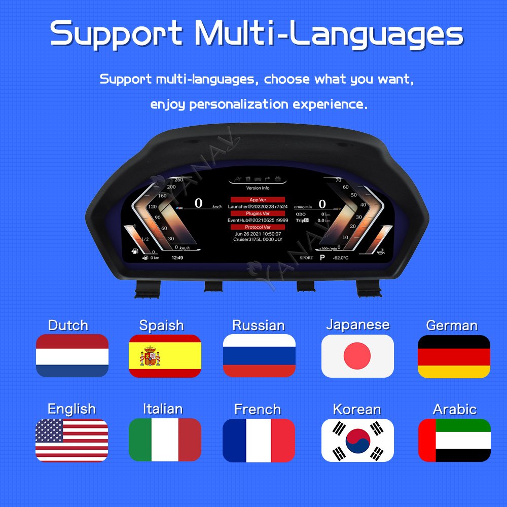12.3" Android Car Radio Audio GPS Navigation Multimedia Player AC Panel Digital Cluster For BMW 3 Series F30 F32 F83 320i