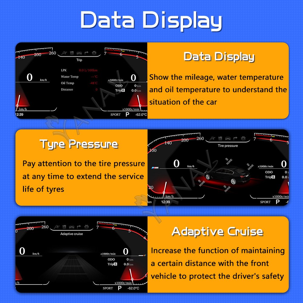 12.3" Android Car Radio Audio GPS Navigation Multimedia Player AC Panel Digital Cluster For BMW 3 Series F30 F32 F83 320i
