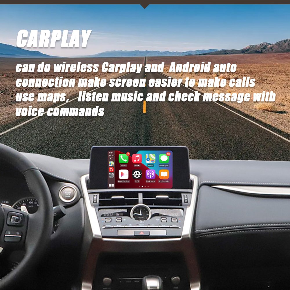 CZT-AUTO Wireless CarPlay And Android Auto For Lexus NX300H With Touch Pad 2018-2021 7''/10.3"/12.3" Screen