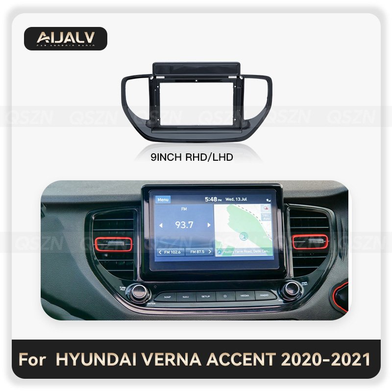 New 9 inch android car player frame For HYUNDAI VERNA/ SOLARIS 2017-2021 9 car radio stereo accessories Installation dash frame