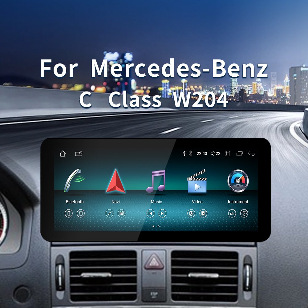 Factory price Android14 car multimedia video player forMercedes Benz C-Class W204 S204 2007-2011wireless carplay Android auto