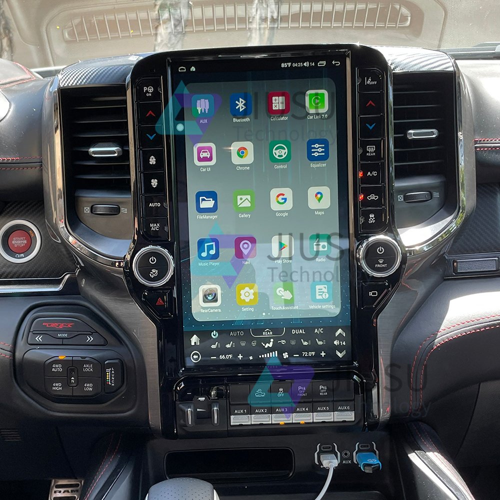 13.6'' Vertical Touch Screen Android Car Radio GPS Navigation DVD Player Stereo Multimedia Audio System for Dodge Ram 2019-2021