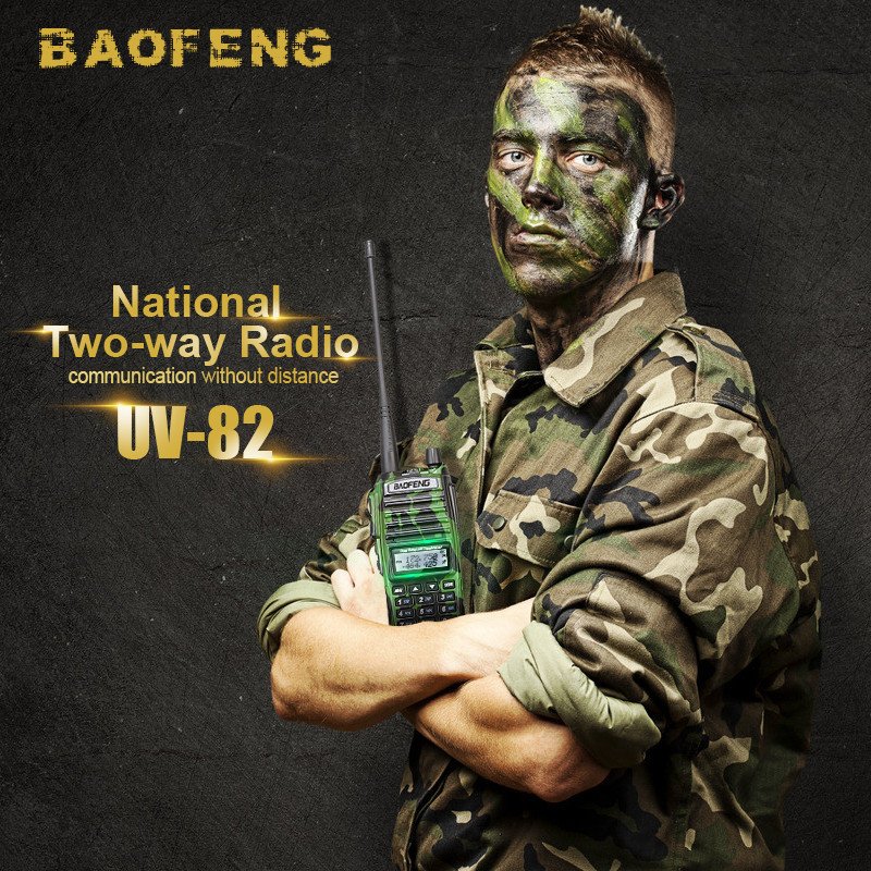 Baofeng bf UV-82 high power tri-power 8W long battery Two Way Radio UHF VHF waterproof Long Range Radios UV82 ht walkie talkie