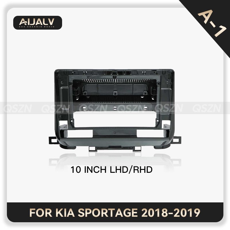 Car DVD Single Din Frame Kits for KIA SPORTAGE 2018-2019 10INCH UV Black LDH/RHD with Cable Wiring Harness other auto parts