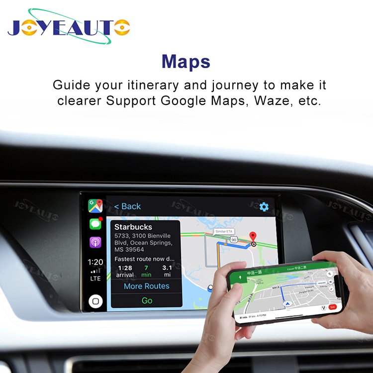 Without MMI Carplay Ios Wireless Apple Carplay Android Auto Joyeauto for Audi 2010-2016 Usb Portable 4k Original Universal