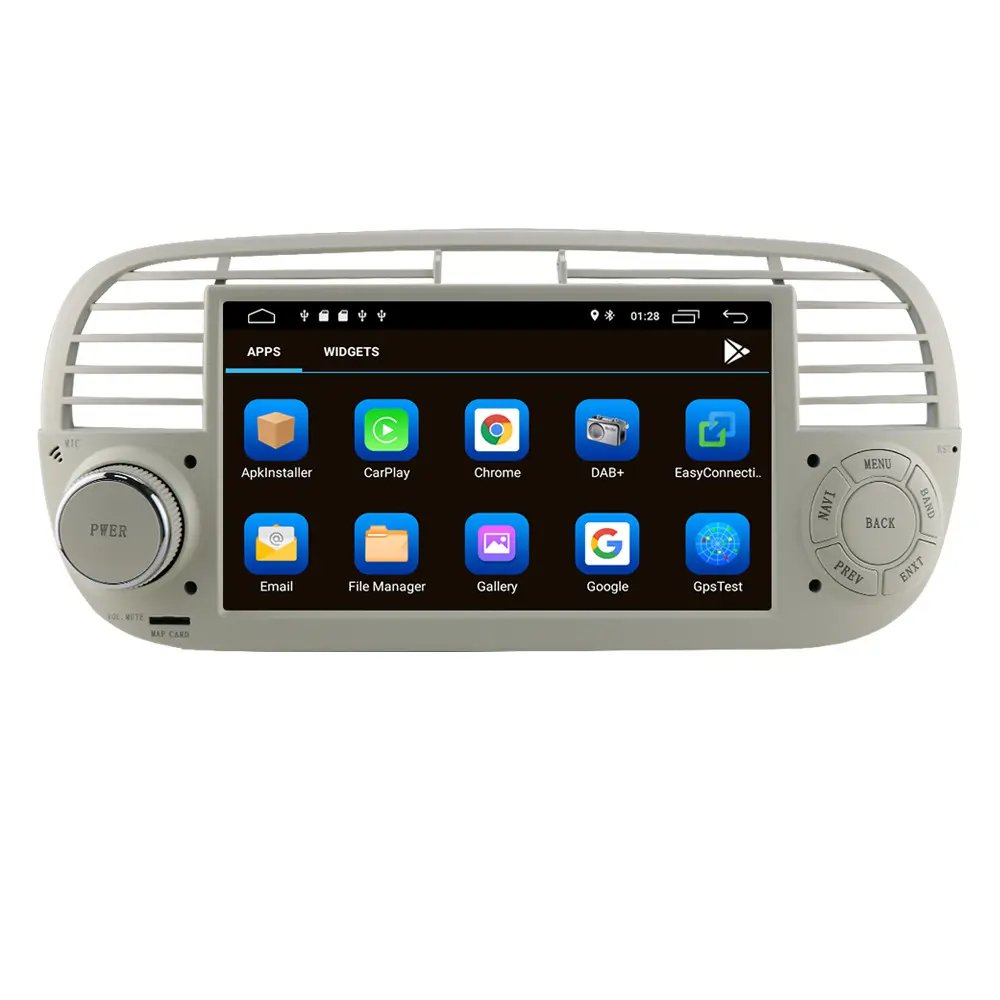 Android 12 4core 2+16gb Dsp Carplay Car Video For Fiat 500 White Rds Car Dvd Player Multimedia System Stereo Radio