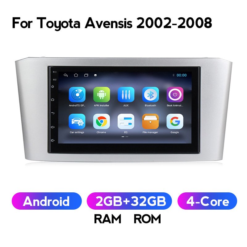 8-Core Car Radio 2 DIN Android 10 For Toyota Avensis T25 2002 2003 2004 2005 2006 2008 7'' GPS Navigation RDS Car Stereo NO DVD