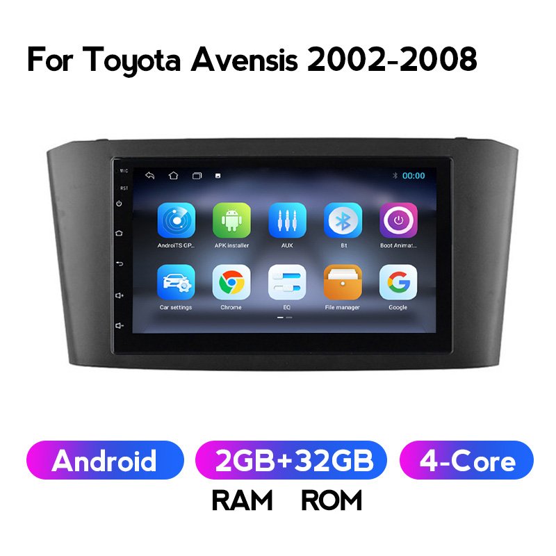 8-Core Car Radio 2 DIN Android 10 For Toyota Avensis T25 2002 2003 2004 2005 2006 2008 7'' GPS Navigation RDS Car Stereo NO DVD