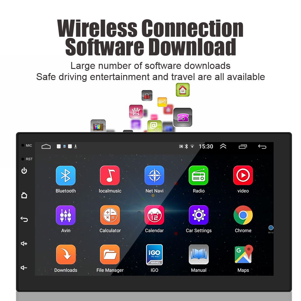 2 DIN Car Radio Android 11.0 GPS Navi Car Screen for Apple Carplay & Android Auto FM Autoradio Multimedia BT Mirror link