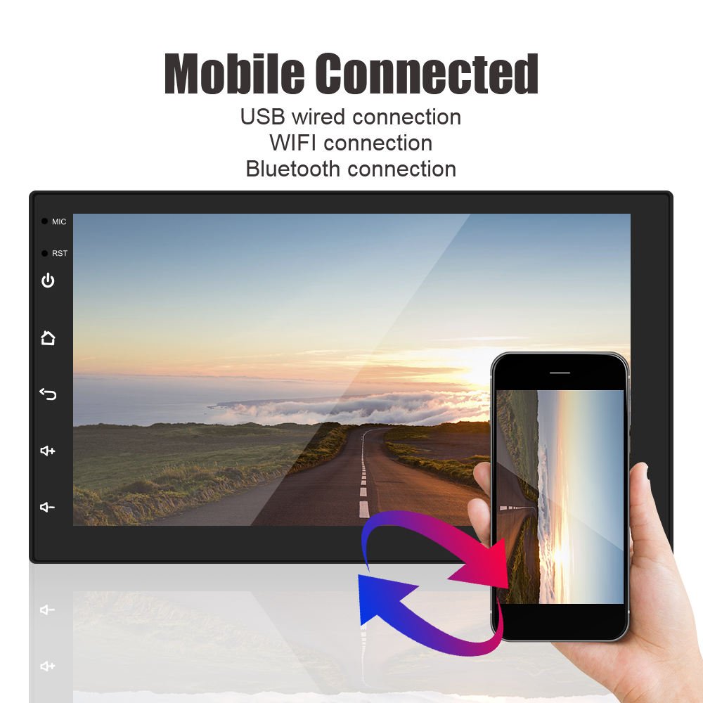 2 DIN Car Radio Android 11.0 GPS Navi Car Screen for Apple Carplay & Android Auto FM Autoradio Multimedia BT Mirror link