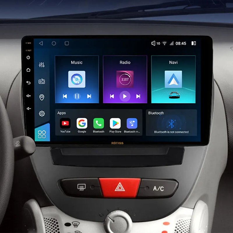 Rotiss 8Core Android Car Radio GPS For TOYOTA AYGO/ CITROEN C1/ PEUGEOT 107 2015-2014 10.1" car dvd player 2Din auto monitor