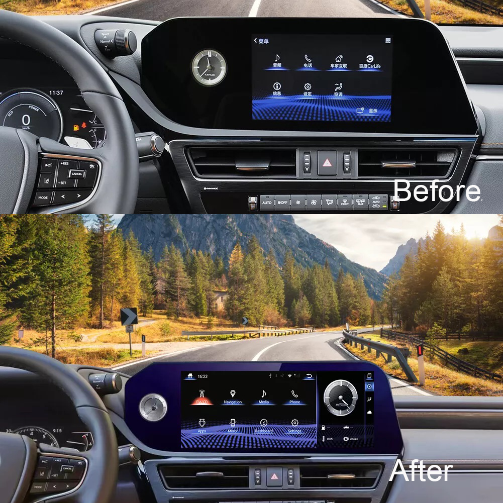 12.3-inch 8core Qualcomm Snapdragon 668s android radio car dvd multimedia carplayer head unit For Lexus ES series 2022