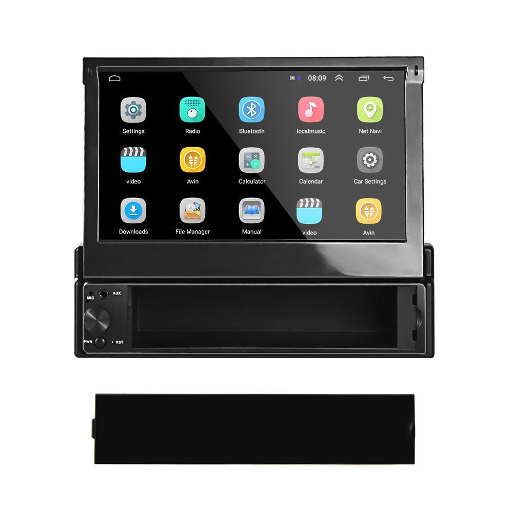 Slot AUX Input Remote Contract MultipleTempered Glass Multimedia FM WIFI Stereo Car-ChargerCar Radio