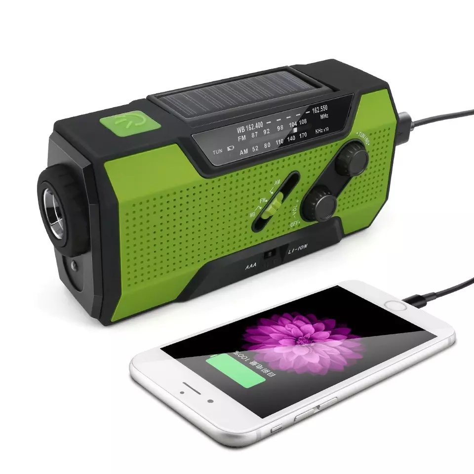 Factory Wholesale Emergency Portable Hand Crank Led Flashlight Radio Am Fm Solar Radio