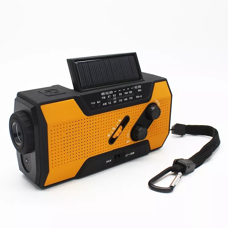 Factory Wholesale Emergency Portable Hand Crank Led Flashlight Radio Am Fm Solar Radio
