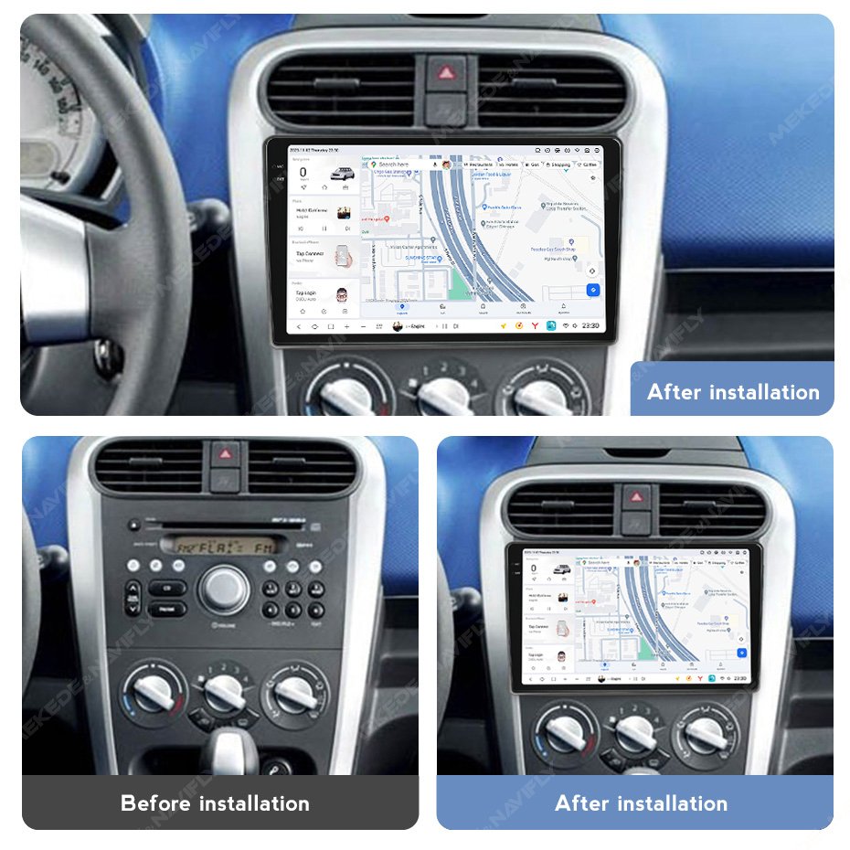 DUDUAUTO GPS Android 13 Car Radio For Opel Agila Suzuki Splash Ritz 2008-2014 Multimedia Player Stereo Car-play DSP