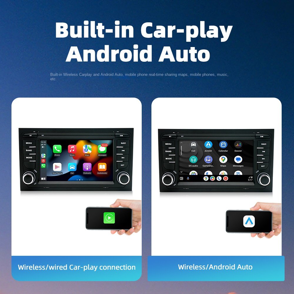 Large LCD Screen Android 11 All-in-One Machine Wireless CarPlay Radio GPS Stereo Reversing Image 1-Year Warranty for Audi A4