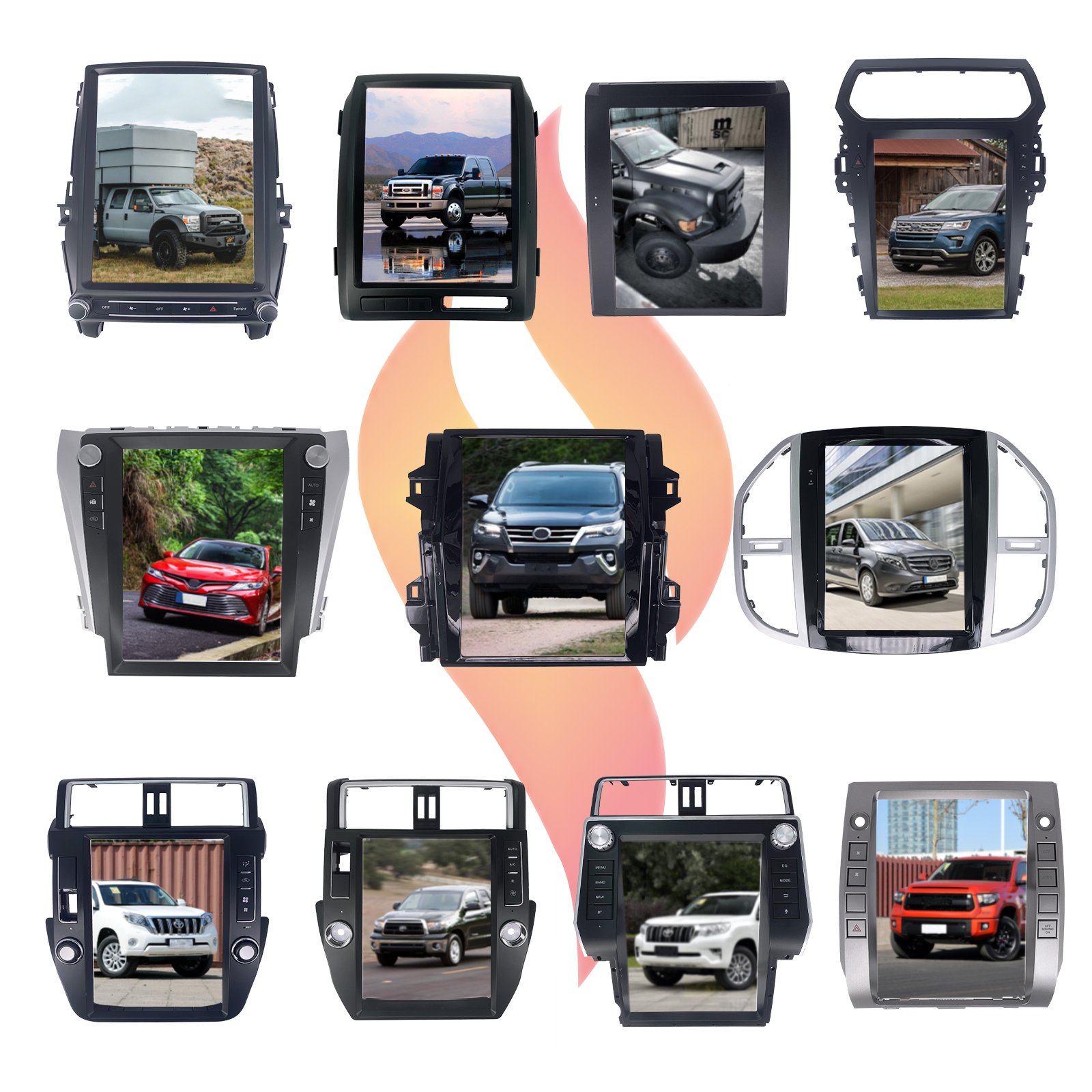 Universal 1 Din 2 Din 7'' 9'' 10'' Ips Touch Screen Gps Wifi Rear Camera Android Car Dvd Radio Android 10 Mp5 Player