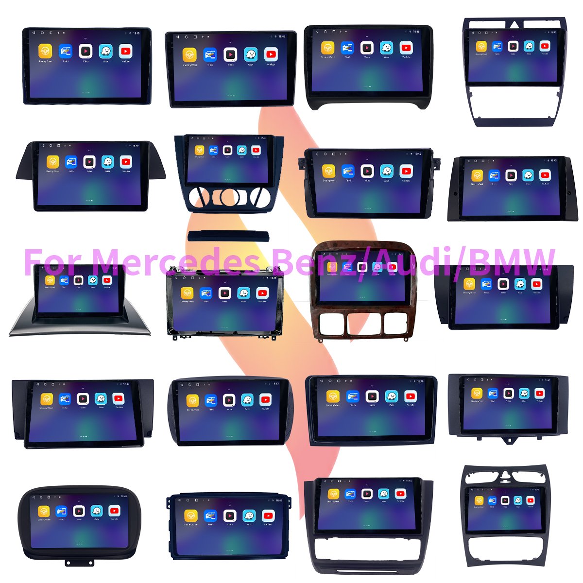 Universal 1 Din 2 Din 7'' 9'' 10'' Ips Touch Screen Gps Wifi Rear Camera Android Car Dvd Radio Android 10 Mp5 Player