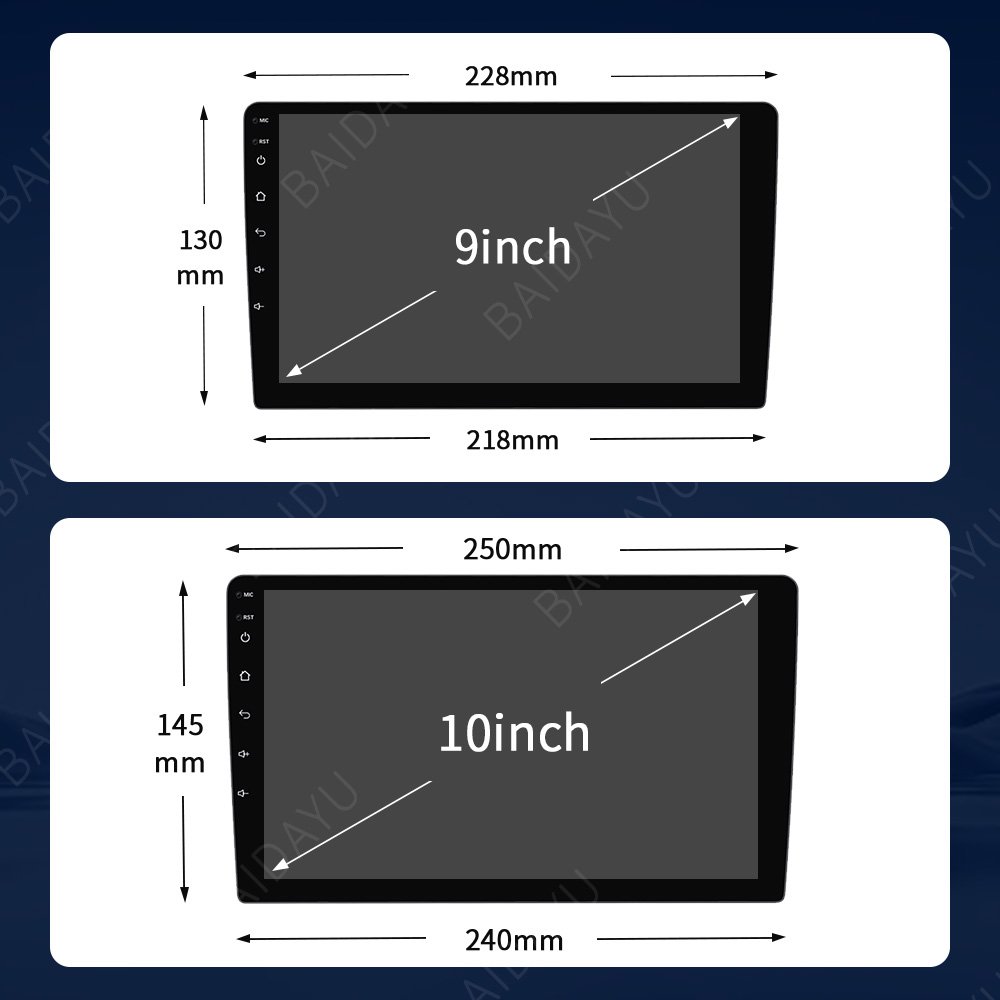 IPS Touch Screen TS7 9Inch 2+32GB Android14 2 Din Car Stereo Auto Radio Multimedia GPS Navigation DVD Player For Universal Car