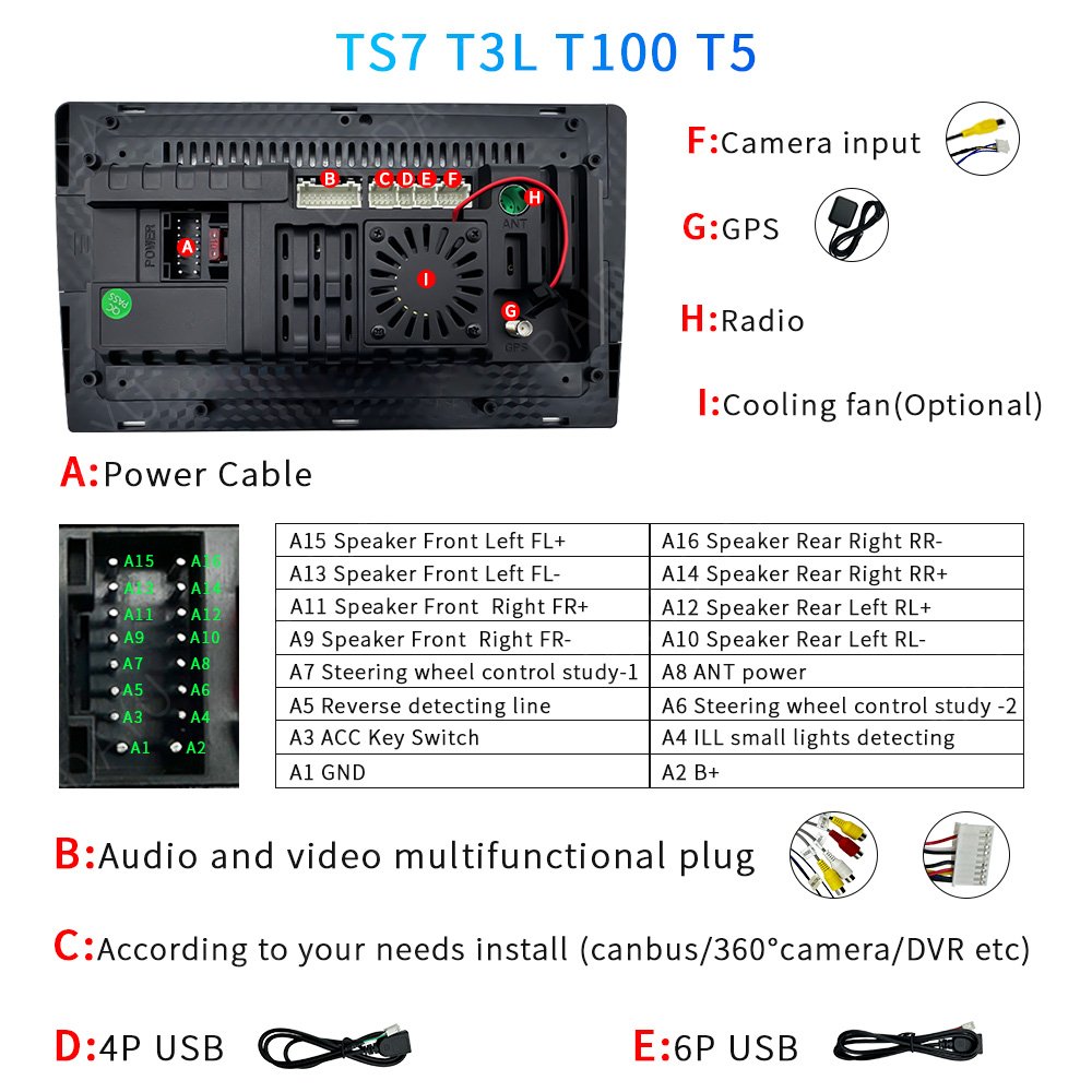 IPS Touch Screen TS7 9Inch 2+32GB Android14 2 Din Car Stereo Auto Radio Multimedia GPS Navigation DVD Player For Universal Car
