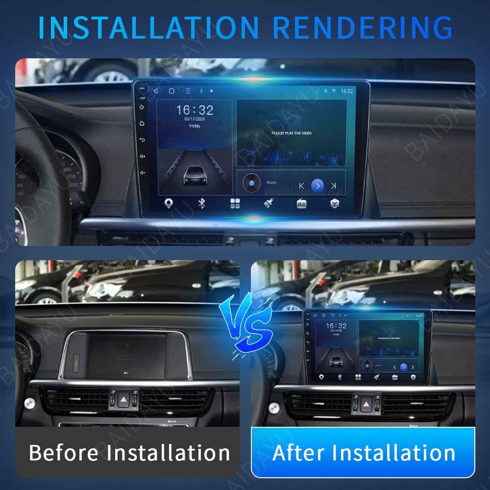 IPS Touch Screen TS7 9Inch 2+32GB Android14 2 Din Car Stereo Auto Radio Multimedia GPS Navigation DVD Player For Universal Car