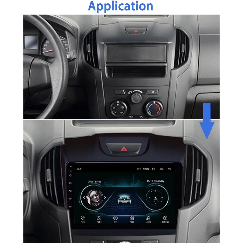 Android 10.0 Car Navigation 2 Din 2+32GB Carplay Screen for ISUZU D-MAX Chevy Chevrolet S10 2015-2017 DVD Player