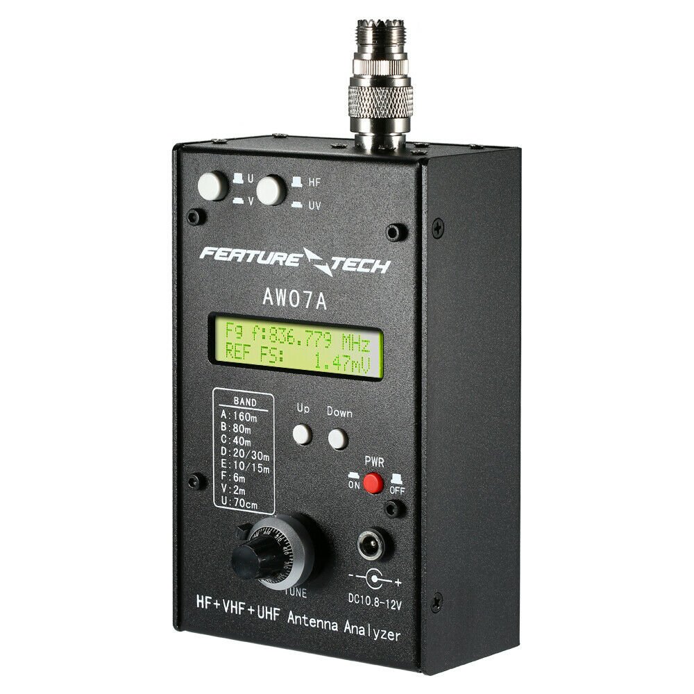 HF +UV AW07A HF/VHF/UHF 160M 490Mhz Impedance SWR Antenna Analyzer Shortwave Ham Radio + English Manual
