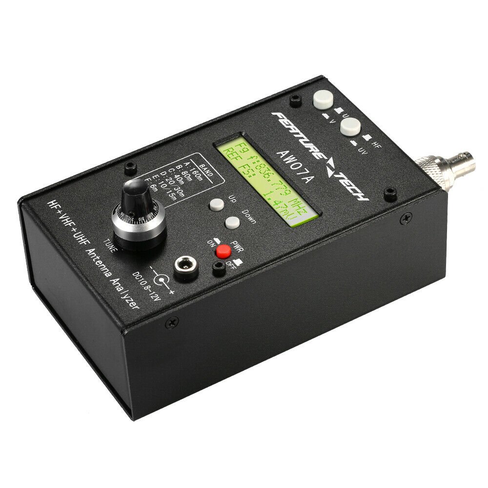 HF +UV AW07A HF/VHF/UHF 160M 490Mhz Impedance SWR Antenna Analyzer Shortwave Ham Radio + English Manual