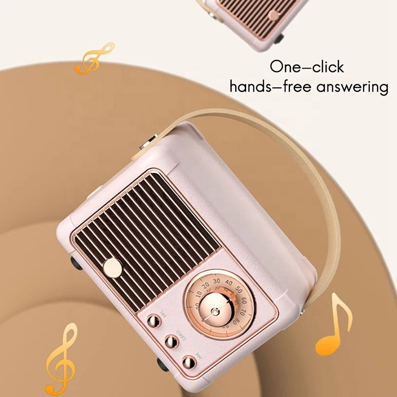 Retro Speaker Vintage Decor Mini Wireless BT 5.0 Speakers For Android IOS FM Radio Cute Old Fashion Speakers For Bedroom