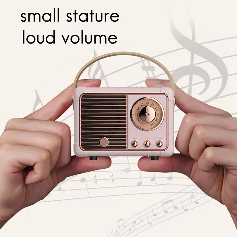 Retro Speaker Vintage Decor Mini Wireless BT 5.0 Speakers For Android IOS FM Radio Cute Old Fashion Speakers For Bedroom