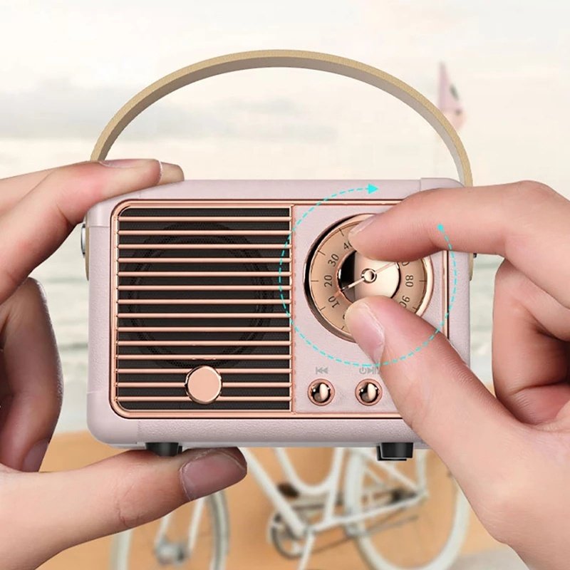 Retro Speaker Vintage Decor Mini Wireless BT 5.0 Speakers For Android IOS FM Radio Cute Old Fashion Speakers For Bedroom