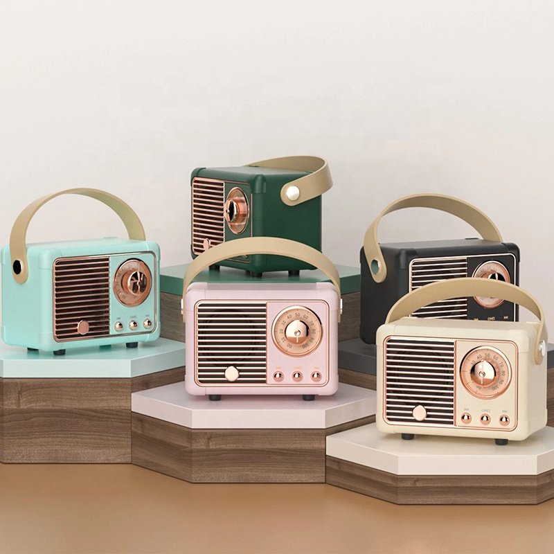 Retro Speaker Vintage Decor Mini Wireless BT 5.0 Speakers For Android IOS FM Radio Cute Old Fashion Speakers For Bedroom