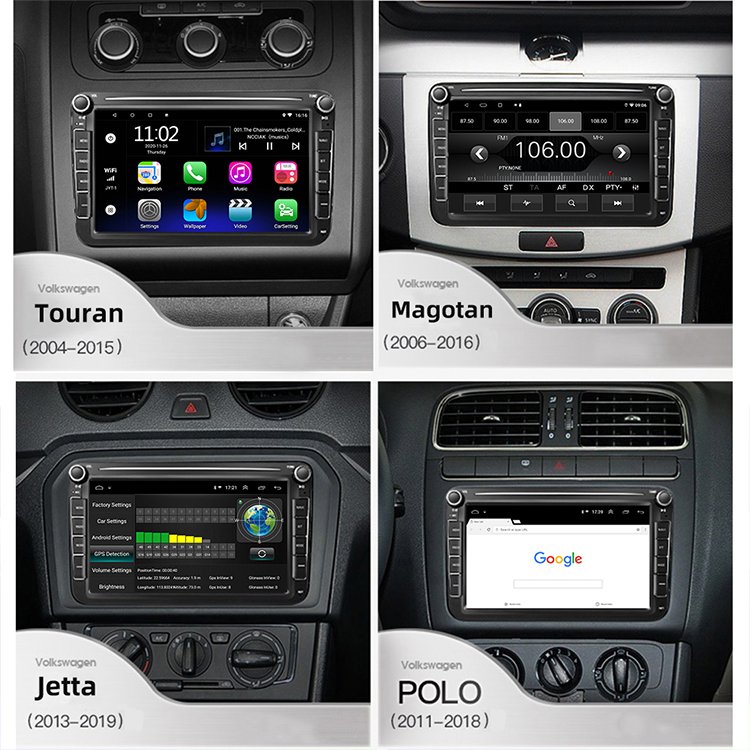 8inch Android 13 4+64G For VW Passt Golf Polo MK5/6 Caddy Amork Jetta Carplay Car stereo Radio GPS WIFI BT