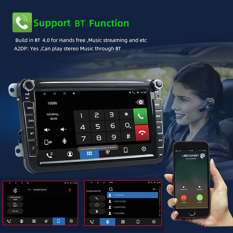 8inch Android 13 4+64G For VW Passt Golf Polo MK5/6 Caddy Amork Jetta Carplay Car stereo Radio GPS WIFI BT
