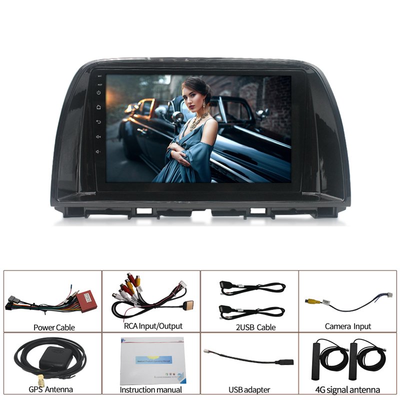 4G +64G QLED 4G LTE Carplay Android 10 Car Radio Multimedia Video Player GPS For Mazda CX-5 2012-2017 Navigation