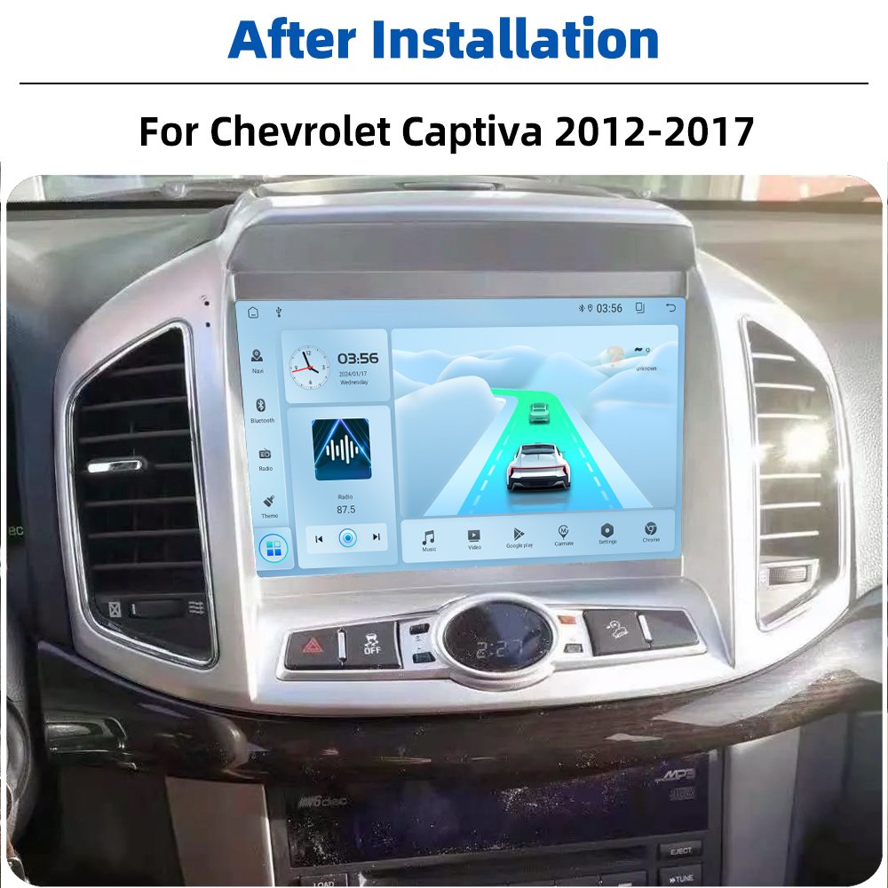 2DIN 9 Inch 2+32GB Android 13 Car Radio For Chevrolet Captiva 2012-2017 Carplay Auto Stereo GPS Navigation WIFI Headunit