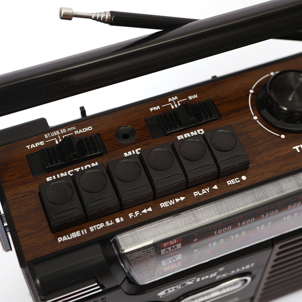 available PX-333BT Multi-band radio Multi-function high volume antique tape player Bluetooth radio recorder